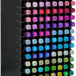 SANFURNEY Estante de almacenamiento de marcadores artísticos para 120 marcadores, pinceles de acuarela, bolígrafos, lápices de colores, soporte SANFURNEY Estante de almacenamiento de marcadores artísticos para 120 marcadores, pinceles de acuarela, bolígrafos, lápices de colores, soporte