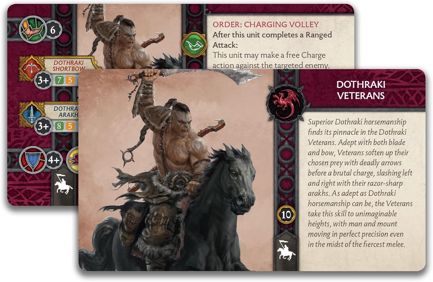 CMON Una canción de hielo y fuego miniatura de mesa Dothraki Veterans Unit Box  Juego de estrategia para adolescentes y adultos  A partir de 14 años