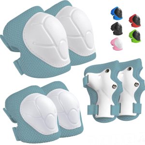 Wemfg Juego de rodilleras de protección para niños de 3 a 14 años, rodilleras y coderas con muñequeras 3 en 1 para patinaje, ciclismo, bicicleta, Wemfg Juego de rodilleras de protección para niños de 3 a 14 años, rodilleras y coderas con muñequeras 3 en 1 para patinaje, ciclismo, bicicleta,