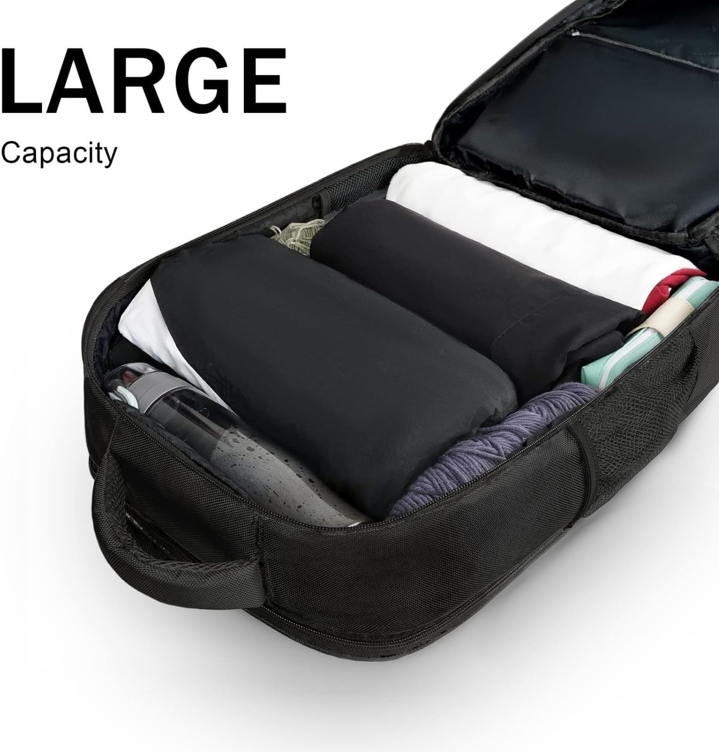 MATEIN Mochila de viaje para laptop, mochila para laptop de 15.6 pulgadas con puerto de carga USB, equipaje de mano compatible con la TSA para