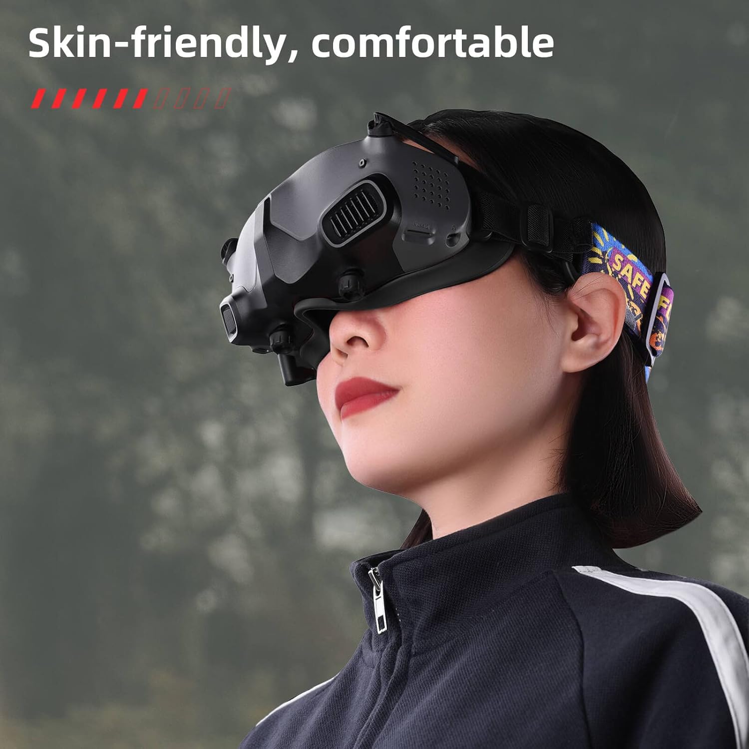 HeiyRC Almohadilla de silicona para gafas DJI AVATA 2 fundas de cojín facial, a prueba de sudor, antideslizante, lavable, accesorios de acolchado