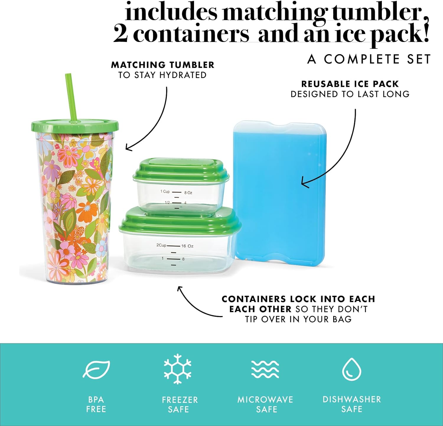 Fit & Fresh Lonchera para mujer, bolsa de almuerzo aislada para mujer, para el trabajo, a prueba de fugas y resistente a las manchas, lonchera