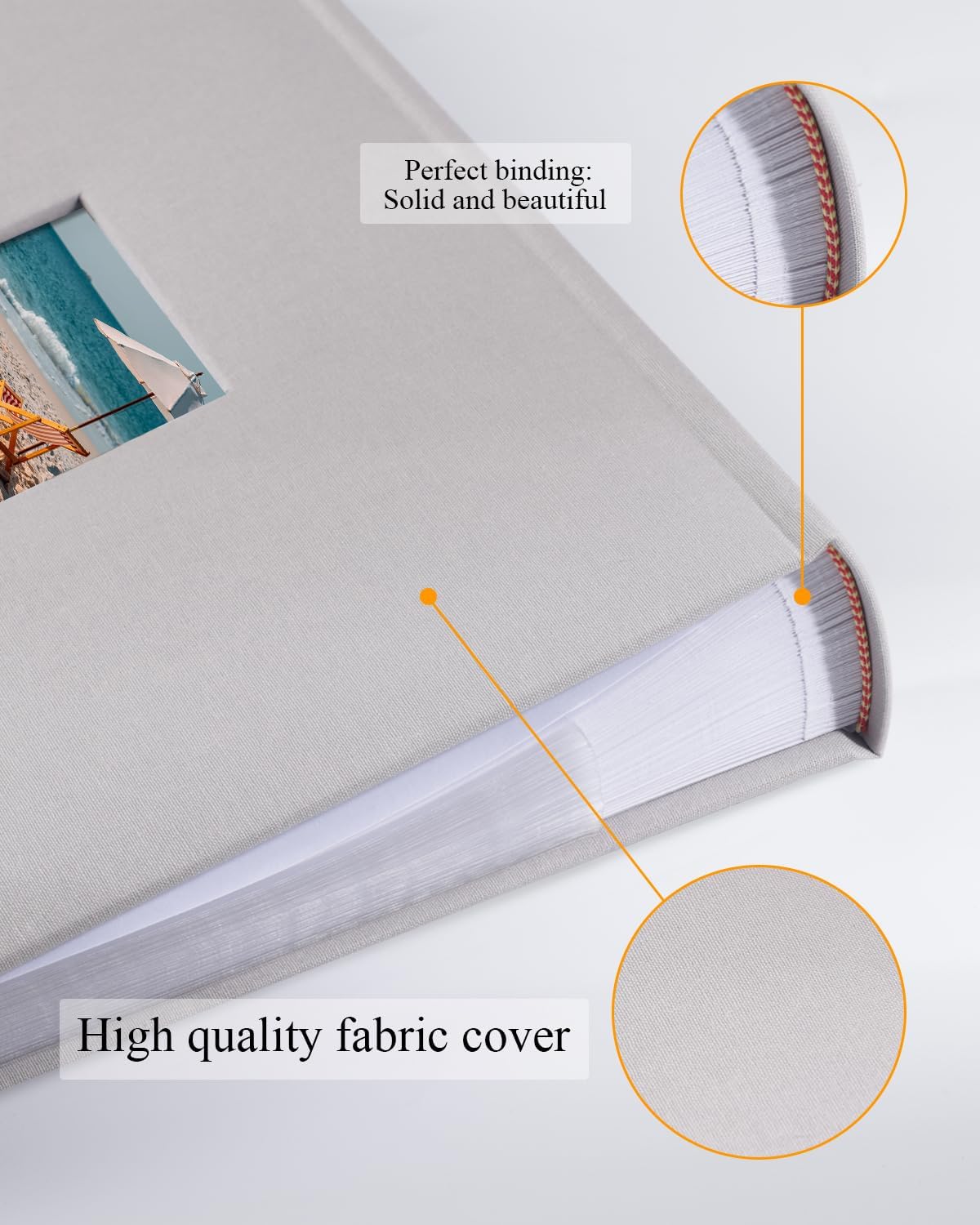 Álbum de fotos de 4 x 6 con capacidad para 402 fotos con bolsillos deslizantes para notas, cubierta de lino, álbumes de fotos con espacio de