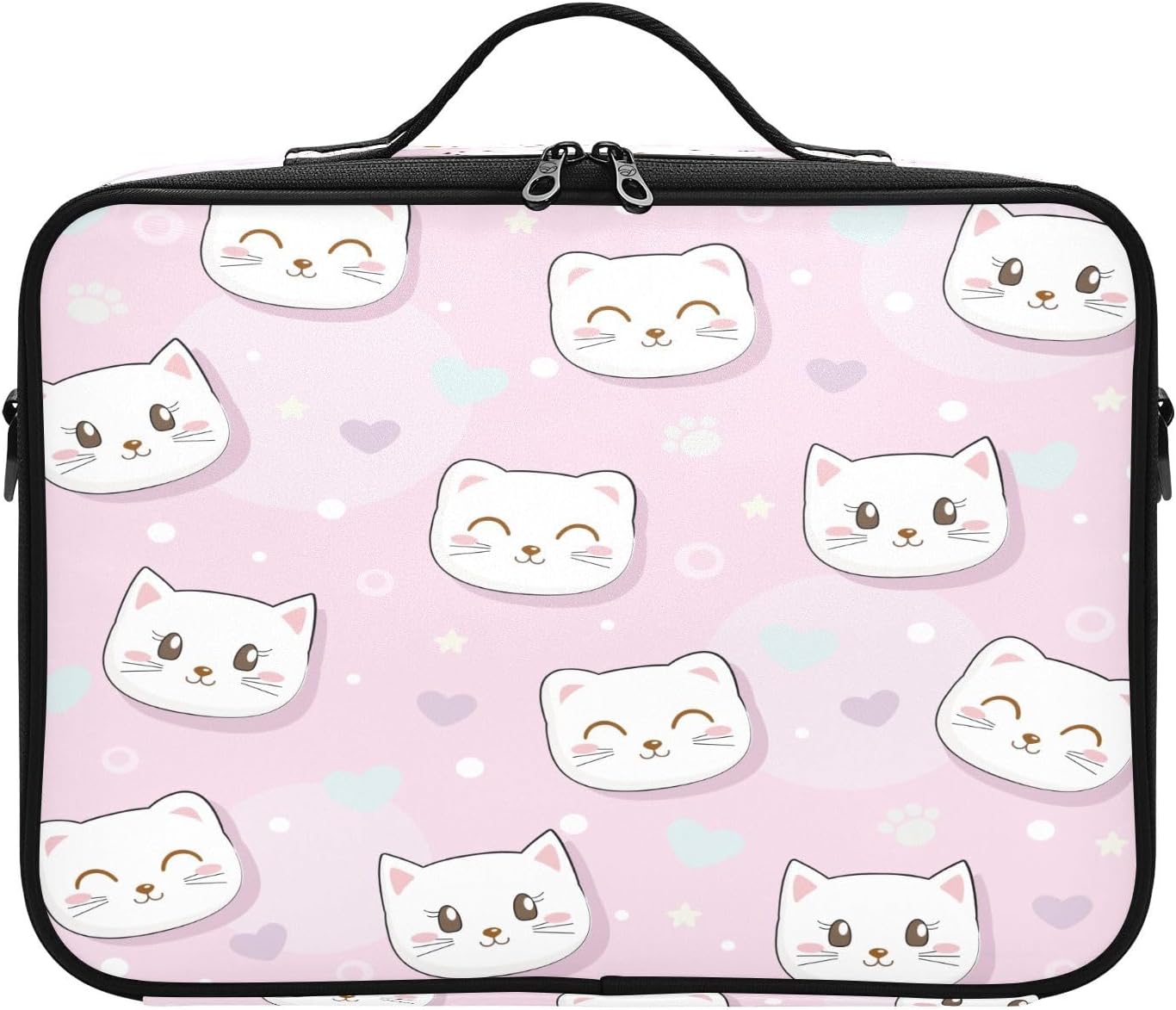 Pretty Kittens Cats Pink Sweet cosmetic bag toiletry bags for traveling toiletry bag with compartments makeup travel bags for women bolso para