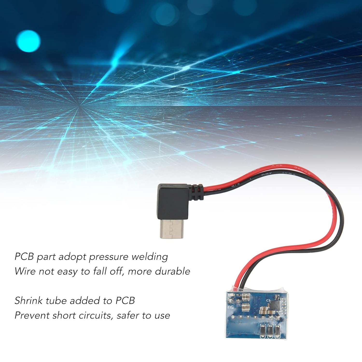 FPV Drone – Cable de carga para cámara tipo C a 5 V, actualizado a 90 grados para enchufe equilibrado, cable de alimentación duradero y seguro para