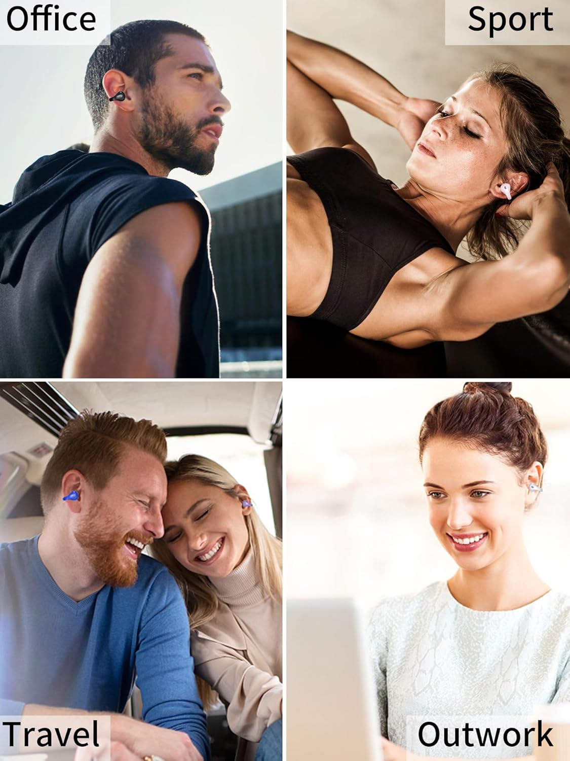 Auriculares de oído abierto, auriculares deportivos Bluetooth, auriculares abiertos, auriculares inalámbricos mini para ciclismo, conducción,