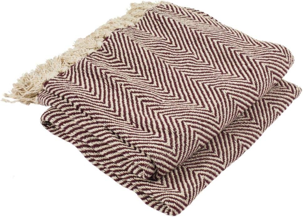 Safavieh Harlow – Manta de tiro color burdeos