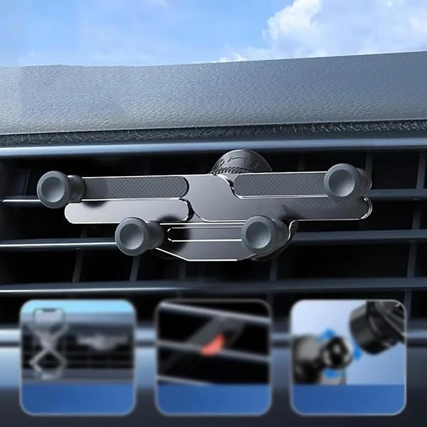 Peachloft – Soporte de teléfono para automóvil, soporte invisible giratorio para ventilación de aire, soporte invisible para teléfono de coche,