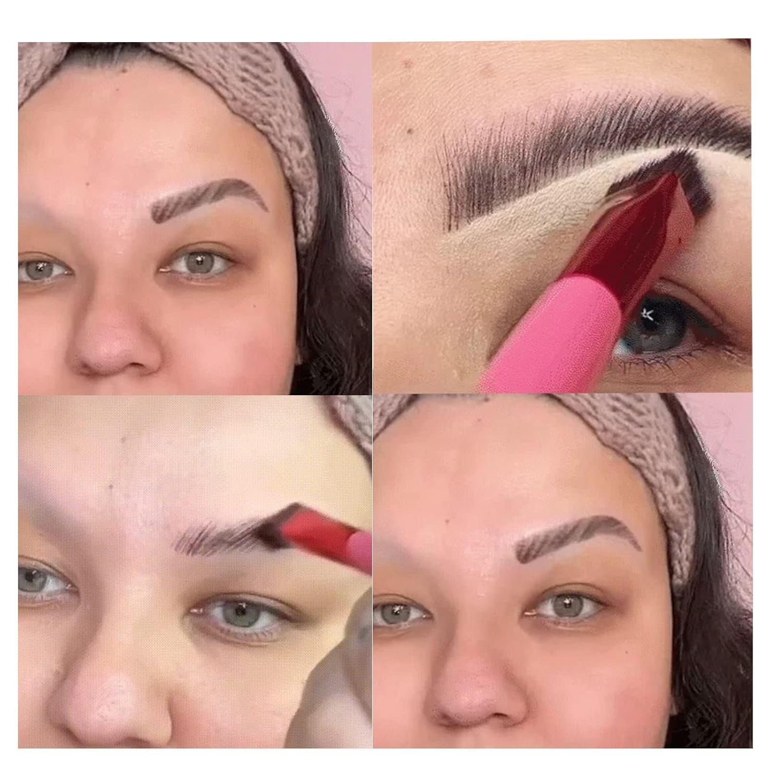 Novahebe – Cepillo de cejas multifunción, corrector de cejas multifunción, cepillo de contorno para cejas, brocha para cejas (cejas claras)