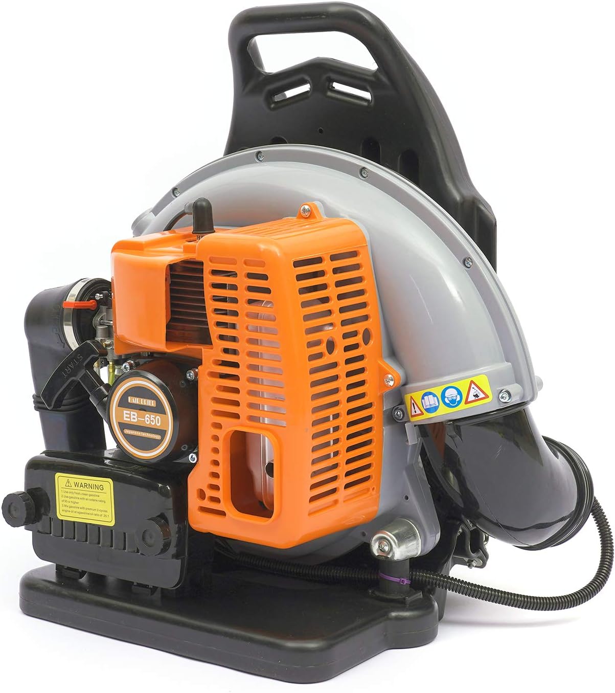 Soplador de hojas a gas de 65CC – Soplador de gasolina de alto rendimiento de 2 tiempos para el cuidado del césped con capacidad de vacío (stock de