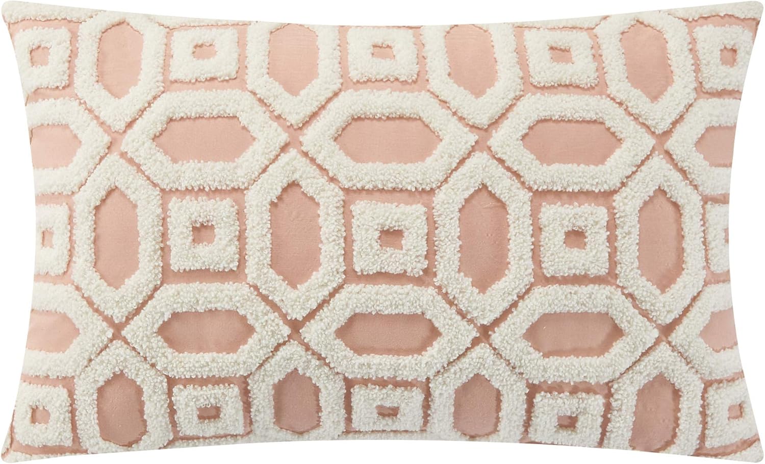Chic Home Imani – Juego de edredón de 6 piezas jacquard con patrón geométrico de diamantes con diseño de bloques de color, fundas de almohada