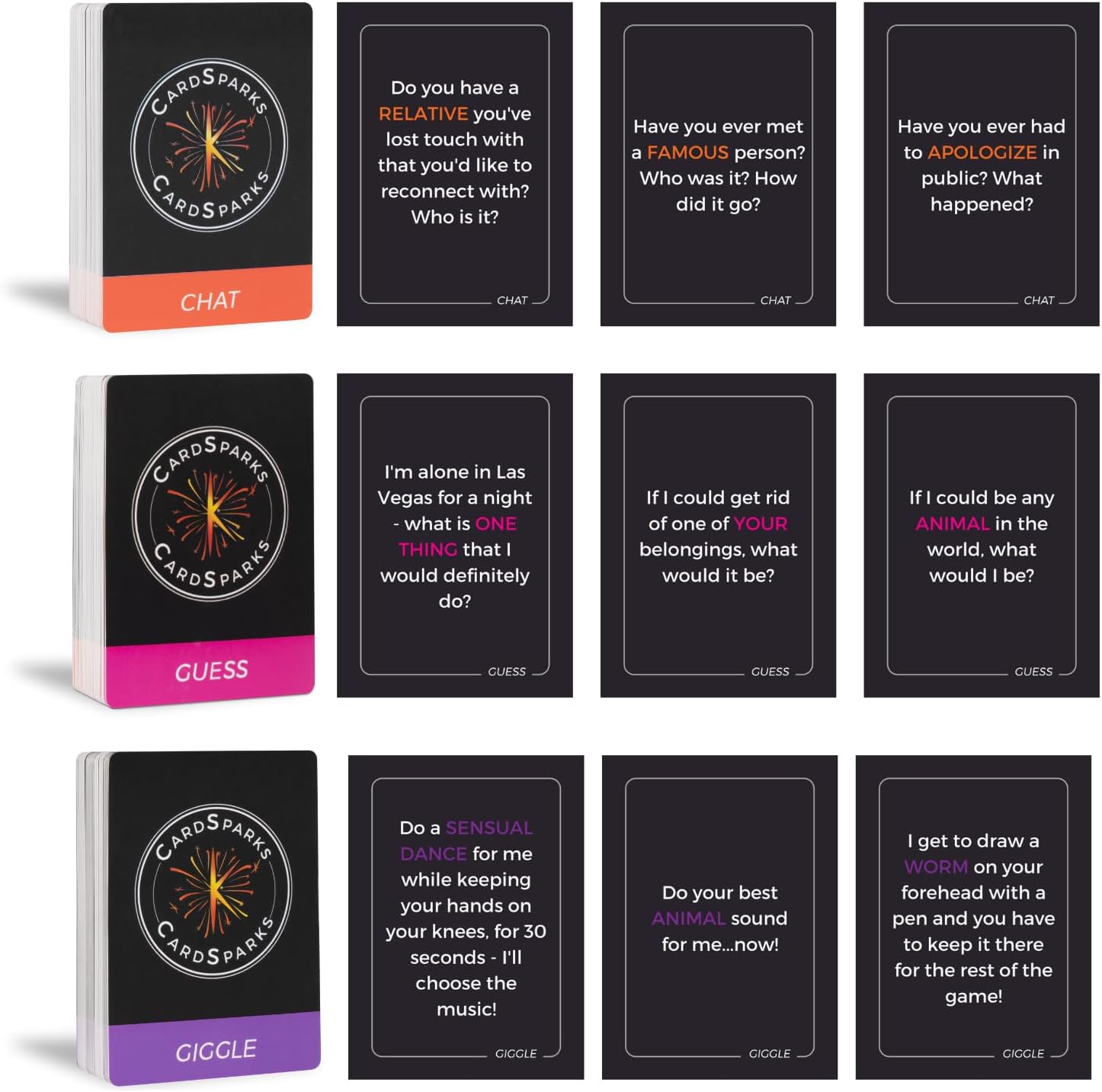 CardSparks! Tarjetas de conversación para parejas (x420) – Mejores relaciones y conexión más profunda – Juego de cartas de citas para adultos –