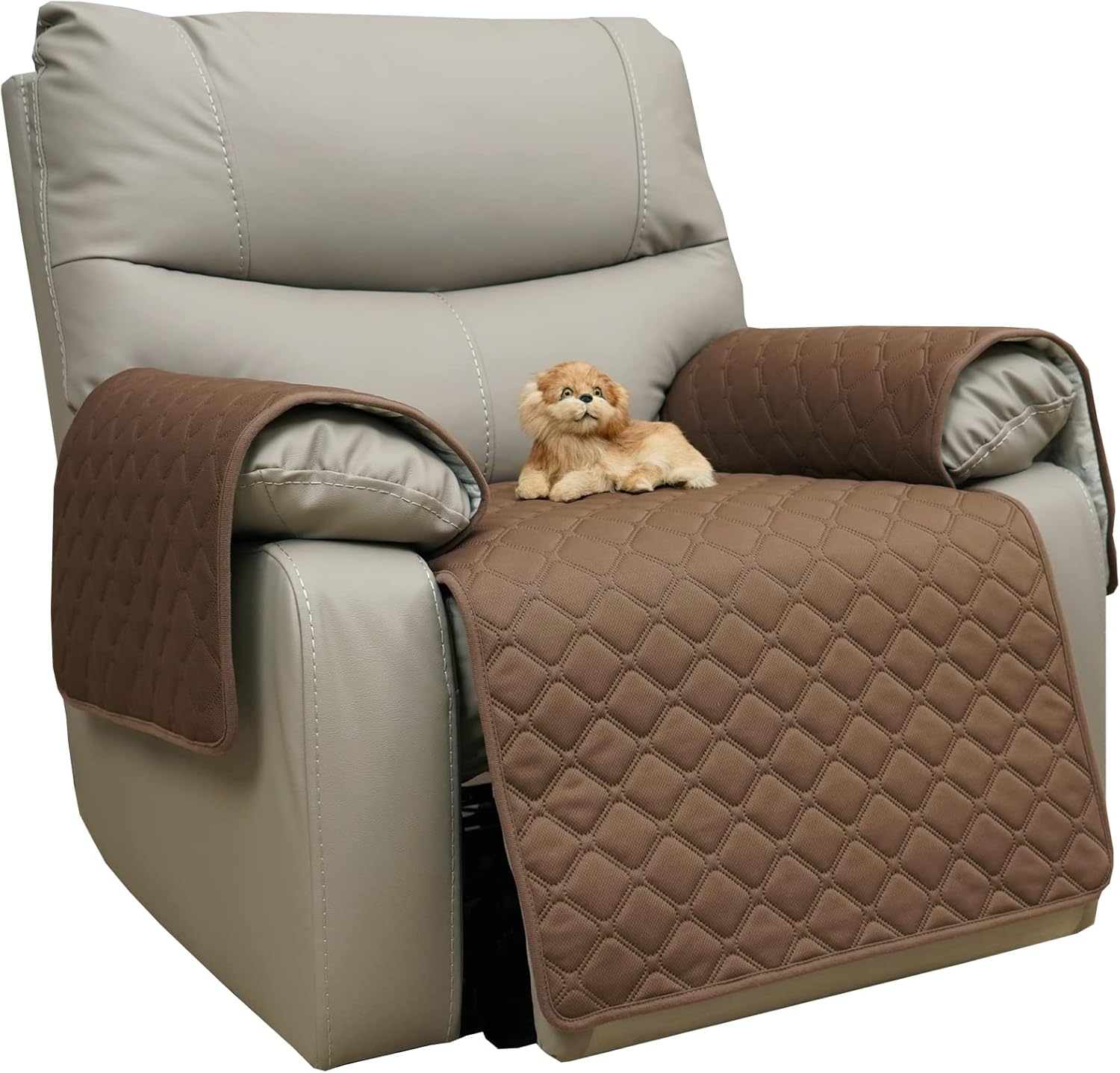 Eismodra Fundas impermeables para sillas reclinables, cojines de asiento reclinables, funda de sofá antideslizante para perros y mascotas, protector