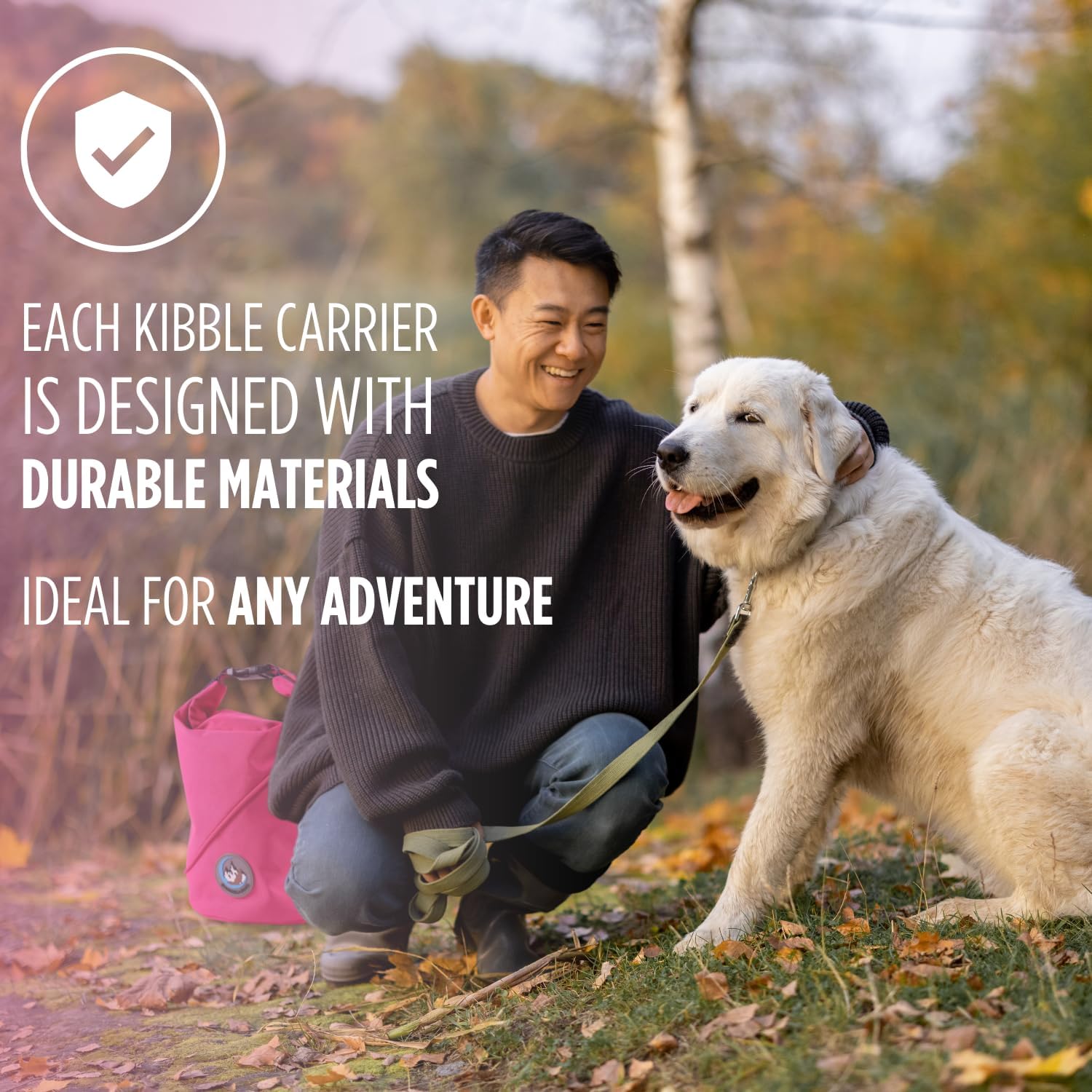 Bolsa de viaje para comida para perros, bolsa de almacenamiento de alimentos para mascotas, conveniente para viajes, senderismo y campamento,
