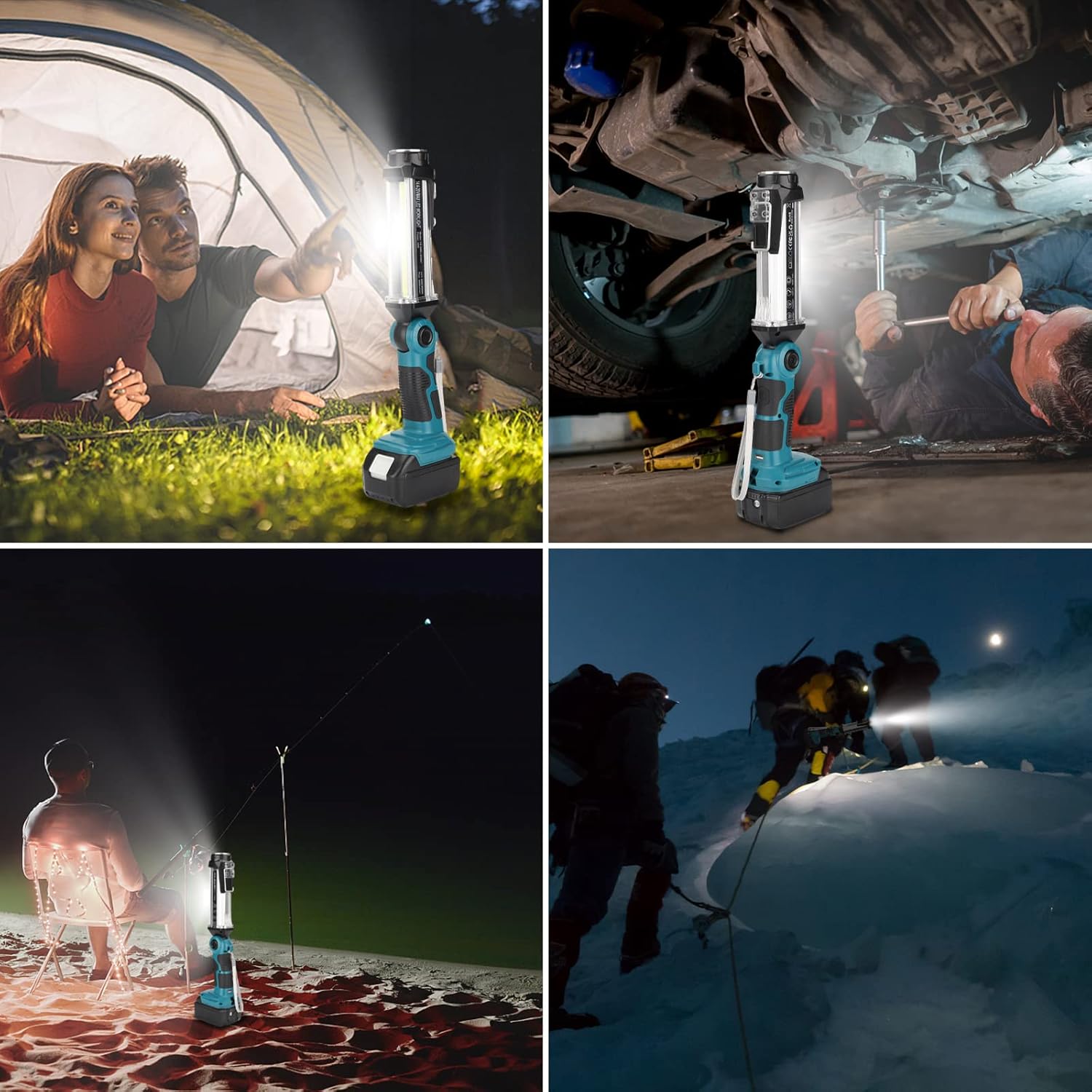 Luz de trabajo LED de 2000LM para Makita 18V LXT batería de litio, linterna de 25W para camping, reparación de automóviles, iluminación de