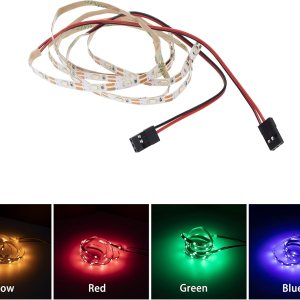 DKKY Tira de luz LED de colores para RC de ala fija, avión volador, avión de ala voladora, avión AR, dron, modelo de auto, camión (azul) DKKY Tira de luz LED de colores para RC de ala fija, avión volador, avión de ala voladora, avión AR, dron, modelo de auto, camión (azul)