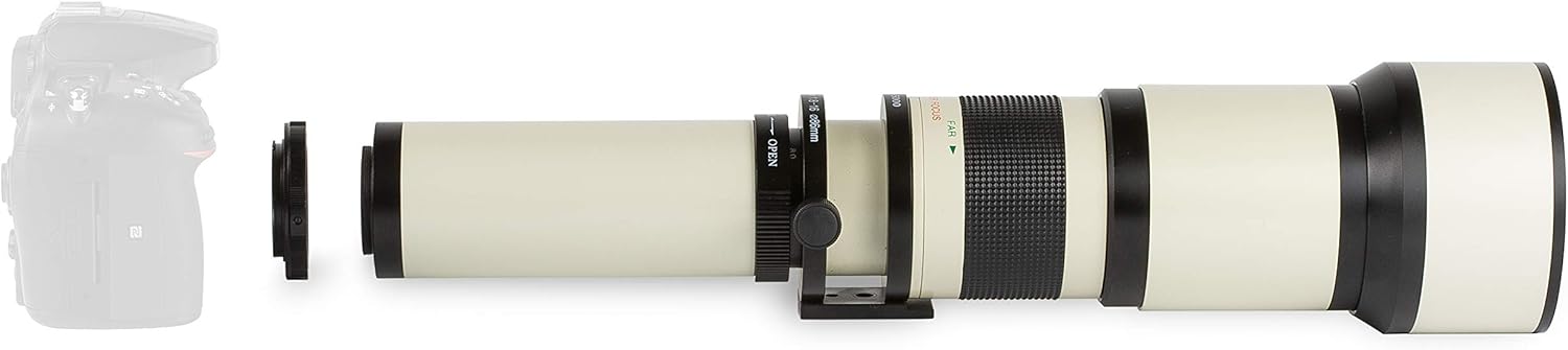 Ultimaxx Juego de lentes de zoom teleobjetivo de 25.591-51.181 in (con 2 x 1300-2600) para Nikon D7500, D500, D600, D610, D700, D750, D800, D810,