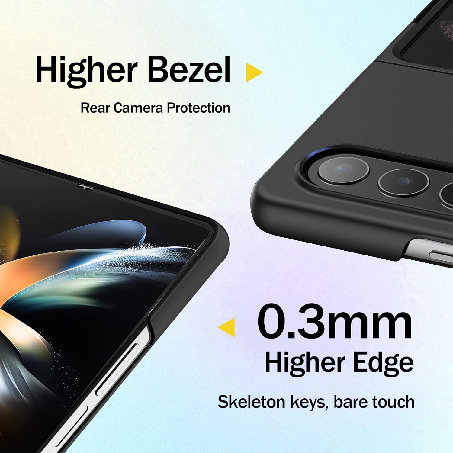 Miimall Funda compatible con Samsung Galaxy Z Fold 5, parachoques de PC líquido sedoso, carcasa plegable ultrafina y ligera, funda protectora de