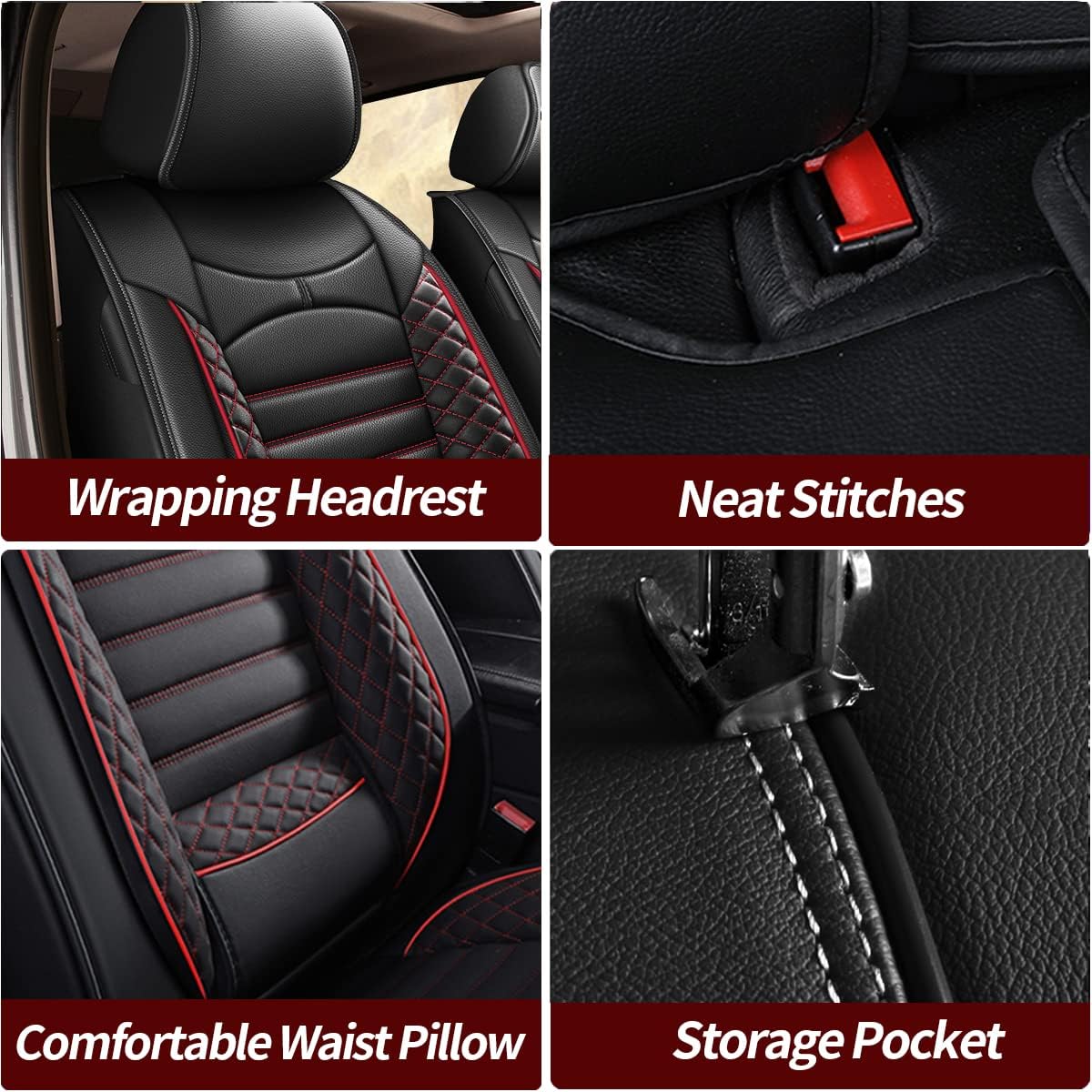 Fundas de asiento para Chevrolet Trailblazer 2021-2024, juego completo de 5 asientos, impermeables, de piel sintética, protector de cojín compatible