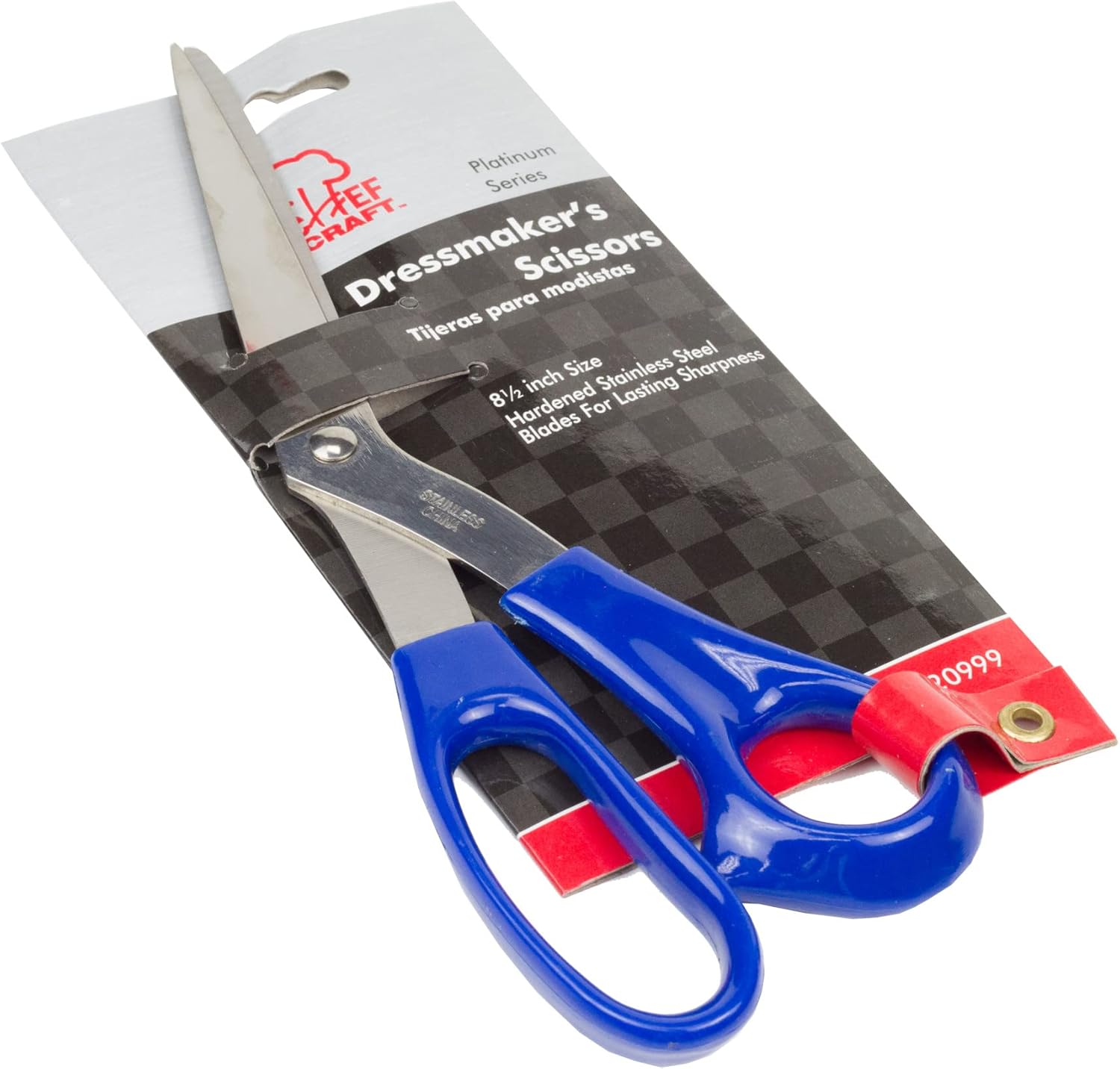 Chef Craft Tijeras de tela de acero inoxidable, 8.5 pulgadas, color azul