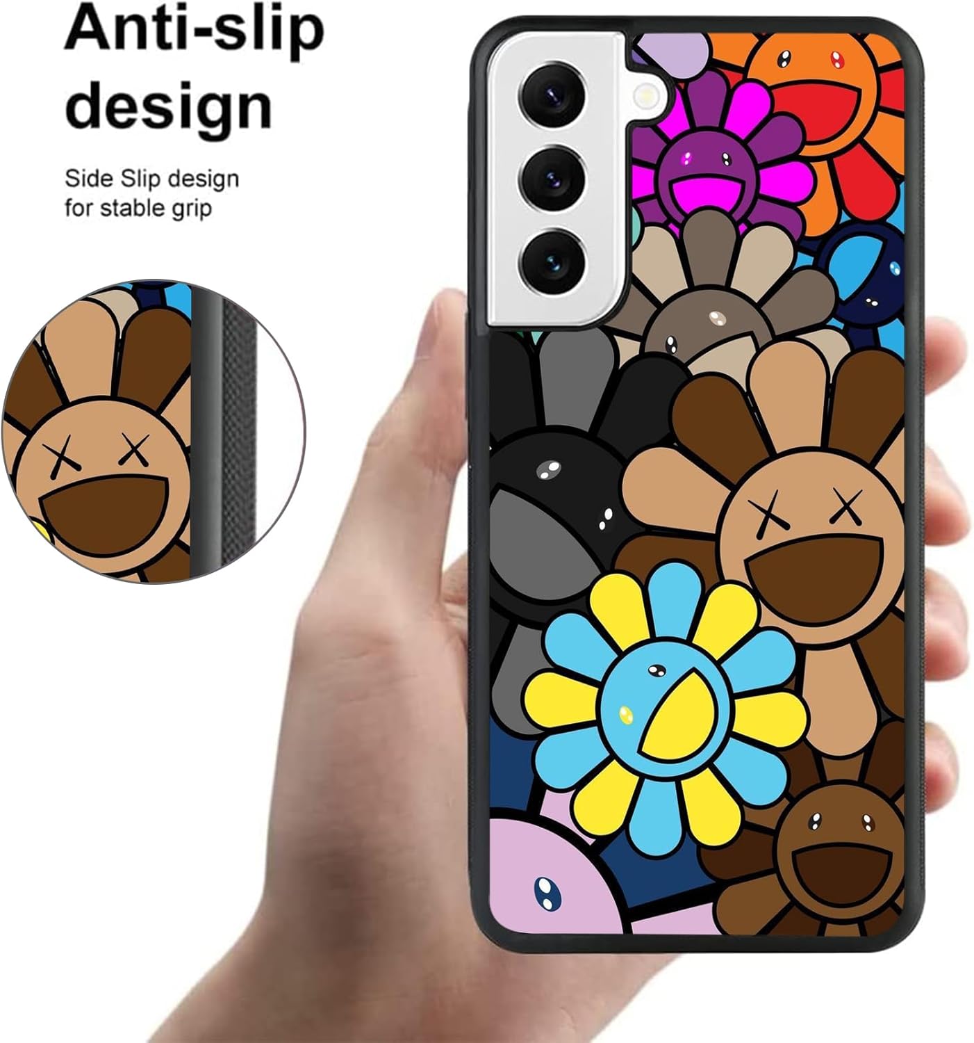 Linda funda de flores para Samsung Galaxy S23 Ultra Niñas Mujeres Encantador Diseño Floral Suave TPU Parte trasera dura a prueba de golpes