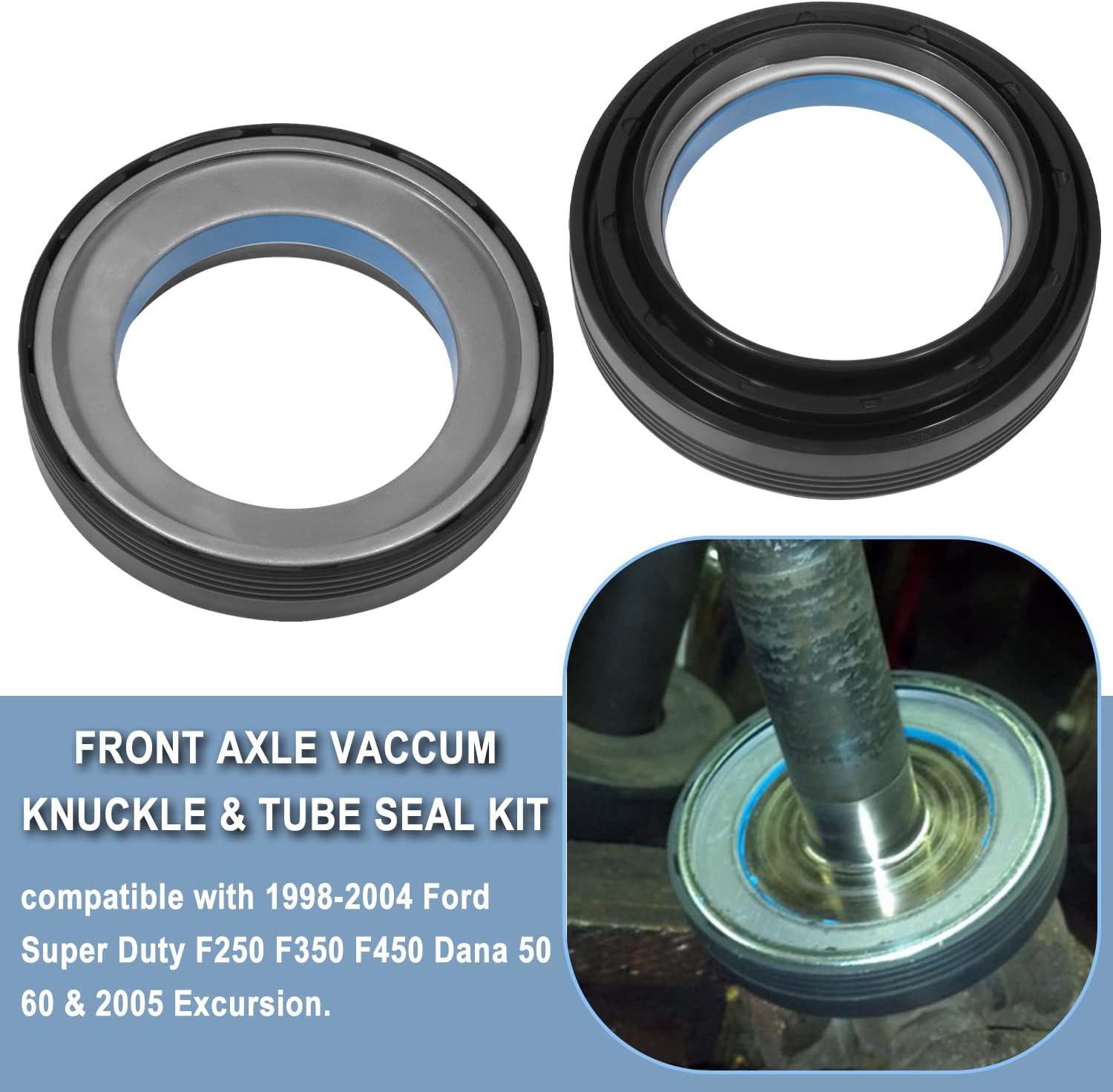 Kit de sellado de tubo y nudillos de vacío para Ford Super Duty Excursion F250 F350 F450 F550 Dana 50 60, repuesto OEM # 504911 , 5038 1, 41784-2