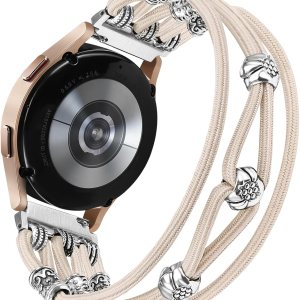 W-RARA Pulsera de cuentas compatible con Samsung Galaxy Watch 654Active 2 de 1.575 pulgadas, 1.732 pulgadas, Watch 5 Pro de 1.772 pulgadas, Watch 6 W-RARA Pulsera de cuentas compatible con Samsung Galaxy Watch 654Active 2 de 1.575 pulgadas, 1.732 pulgadas, Watch 5 Pro de 1.772 pulgadas, Watch 6