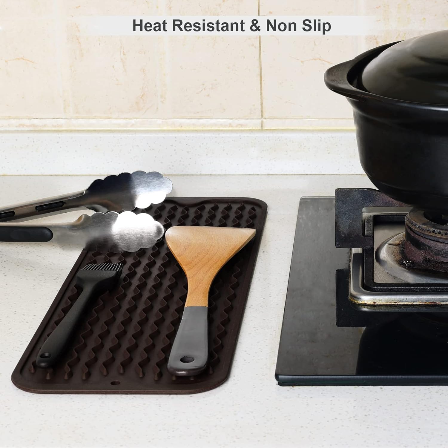 ZLR Tapete de silicona para secar platos para encimera de cocina, tapete ecológico de secado rápido, fácil de limpiar, tapete de secado multiuso,
