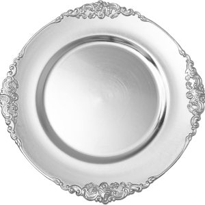 Simply Elegant Plato cargador de plástico con borde de filigrana  Placa de servicio para fiestas, cenas, bodas, quinceañeras y eventos, 13 pulgadas Simply Elegant Plato cargador de plástico con borde de filigrana  Placa de servicio para fiestas, cenas, bodas, quinceañeras y eventos, 13 pulgadas