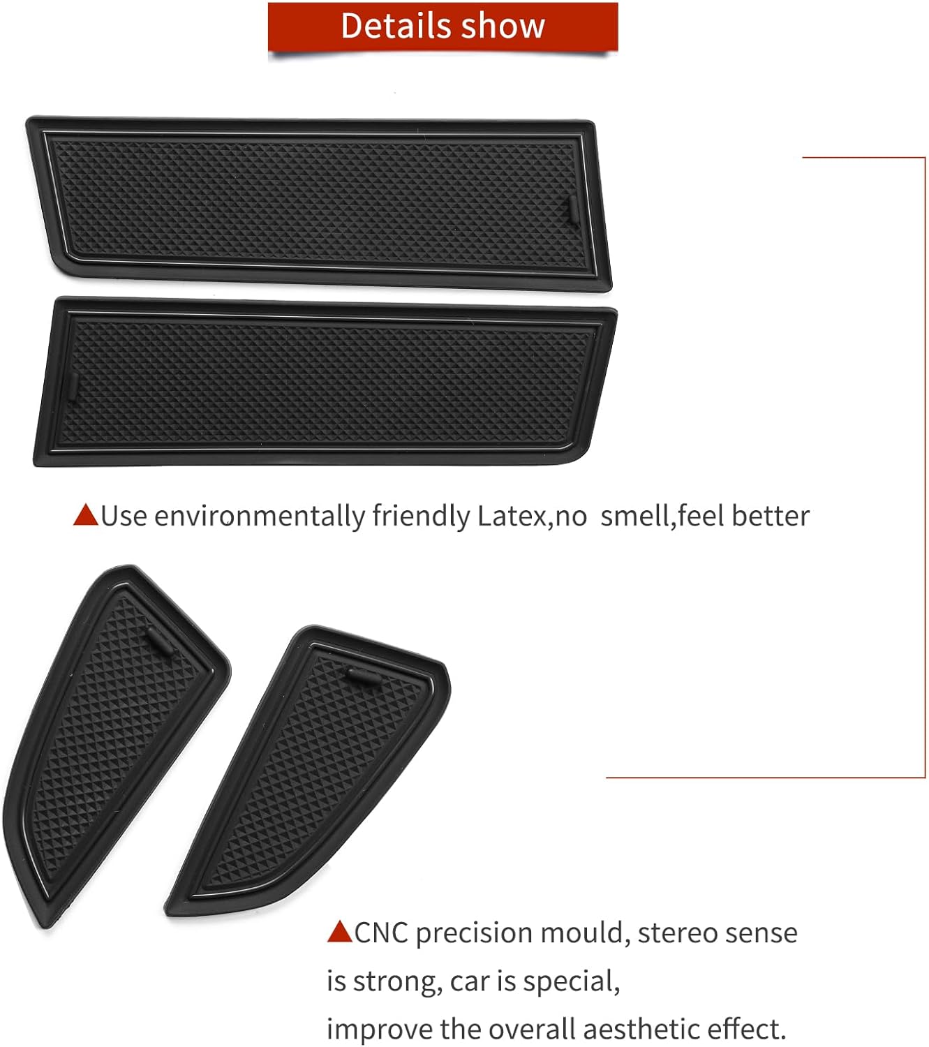 smabee Alfombrillas antideslizantes para ranura de puerta para automóvil, compatibles con Honda Accord 2024 2023, forros para consola central,