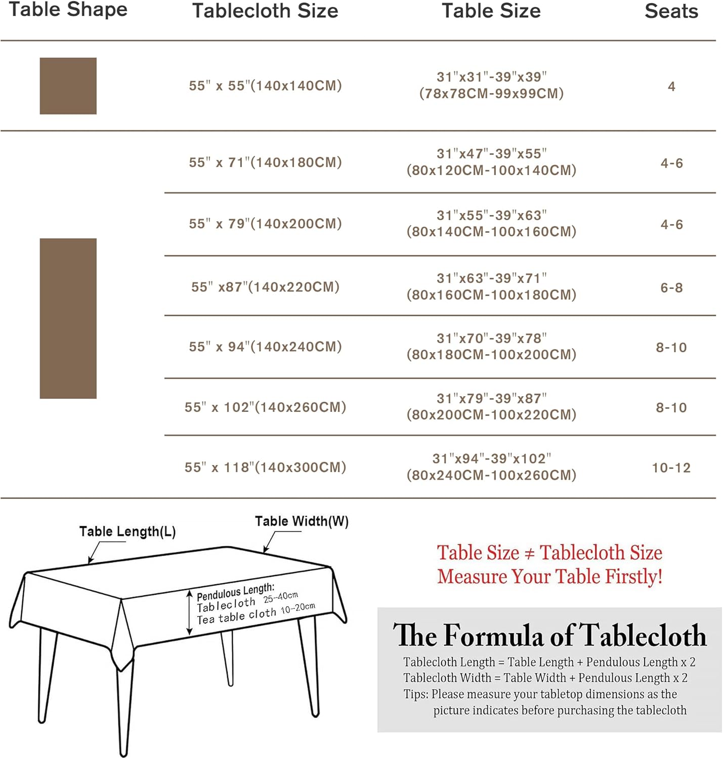 Pahajim – Mantel rectangular de peso de lino y algodón, resistente al polvo, para fiestas, para la cocina, para cenas