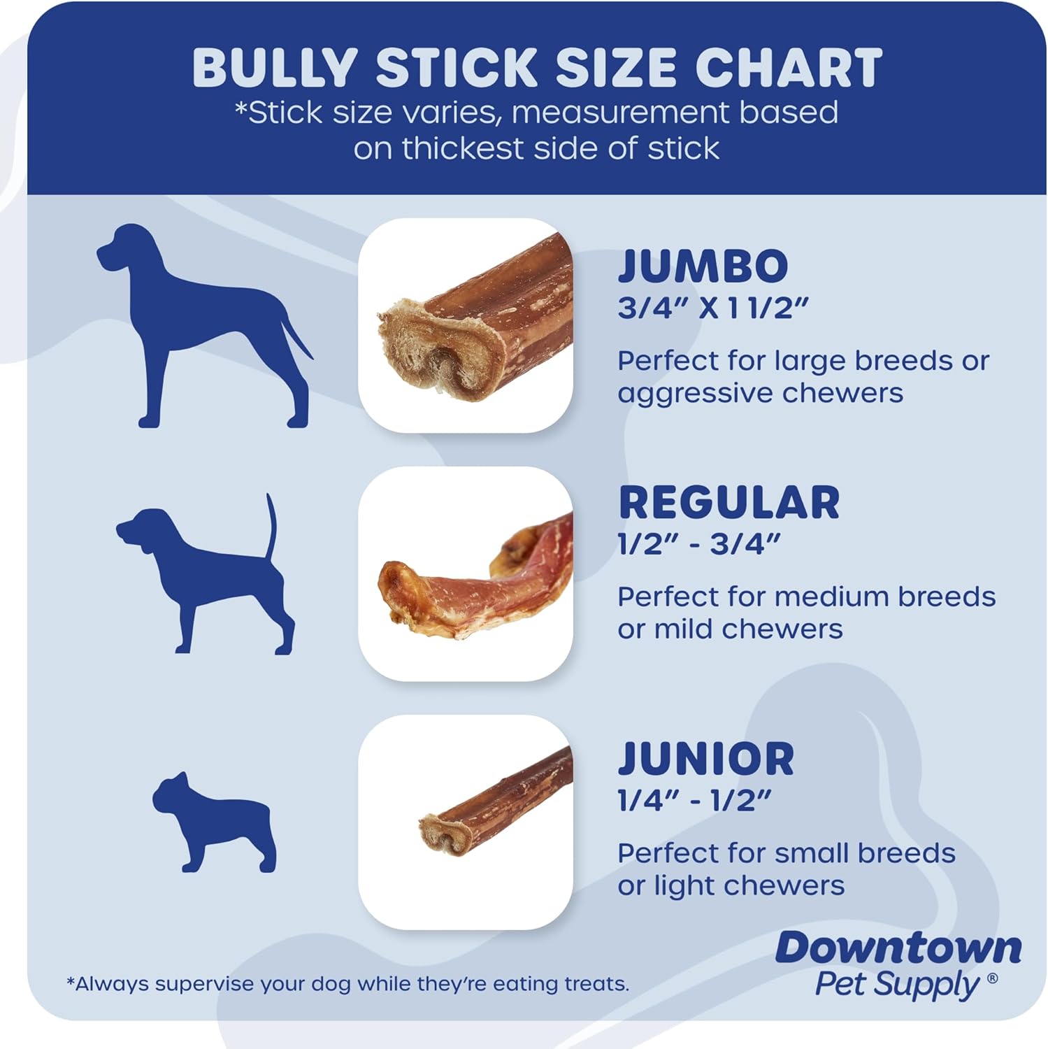 Downtown Pet Supply Palitos masticables jumbo de 12 pulgadas, 1 libra, de origen estadounidense, para perros grandes, sin cuero crudo, de larga
