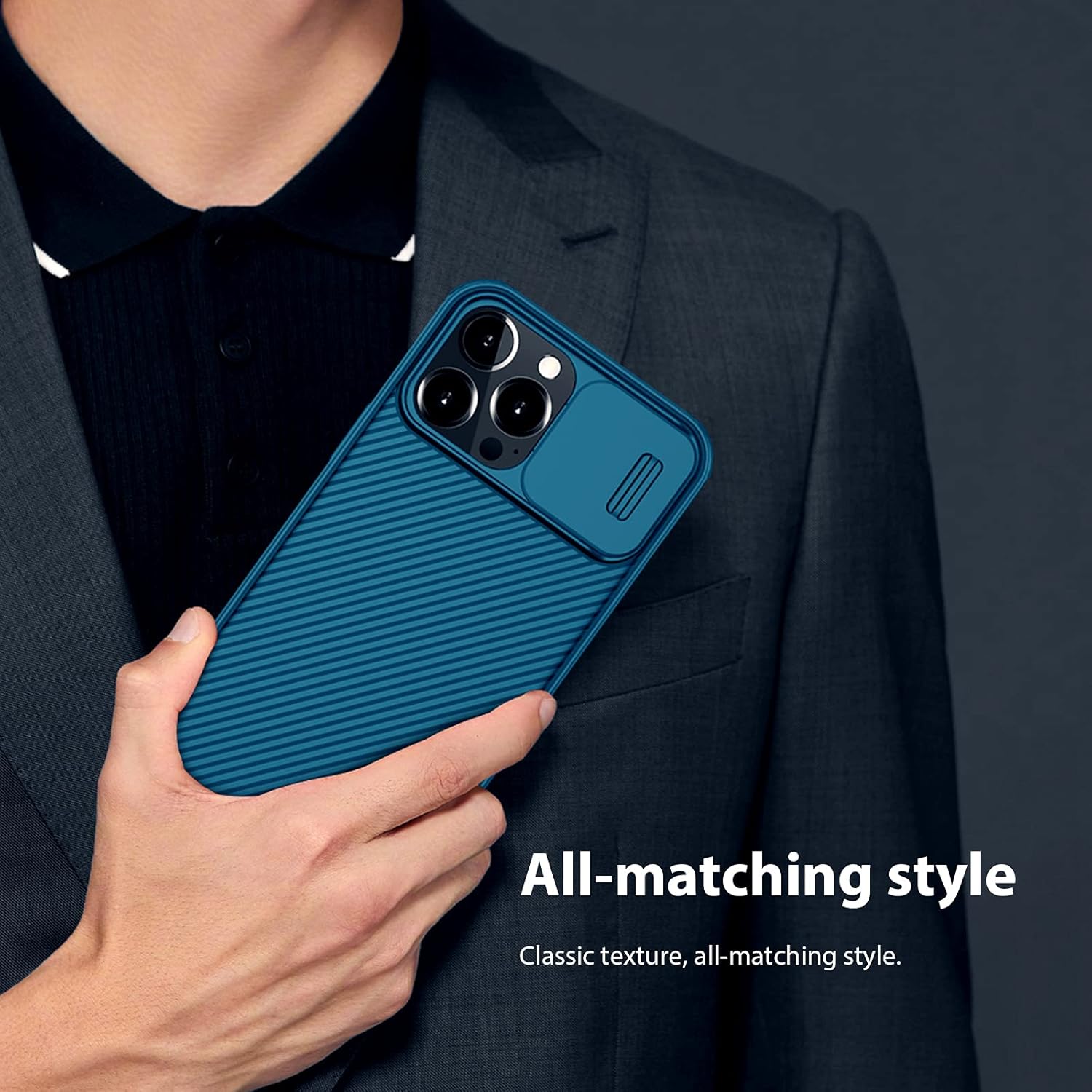 Nillkin Funda para iPhone 13 Pro Max – Funda CamShield Pro con funda para cámara, ajuste delgado, ultrafina, a prueba de golpes, con protección