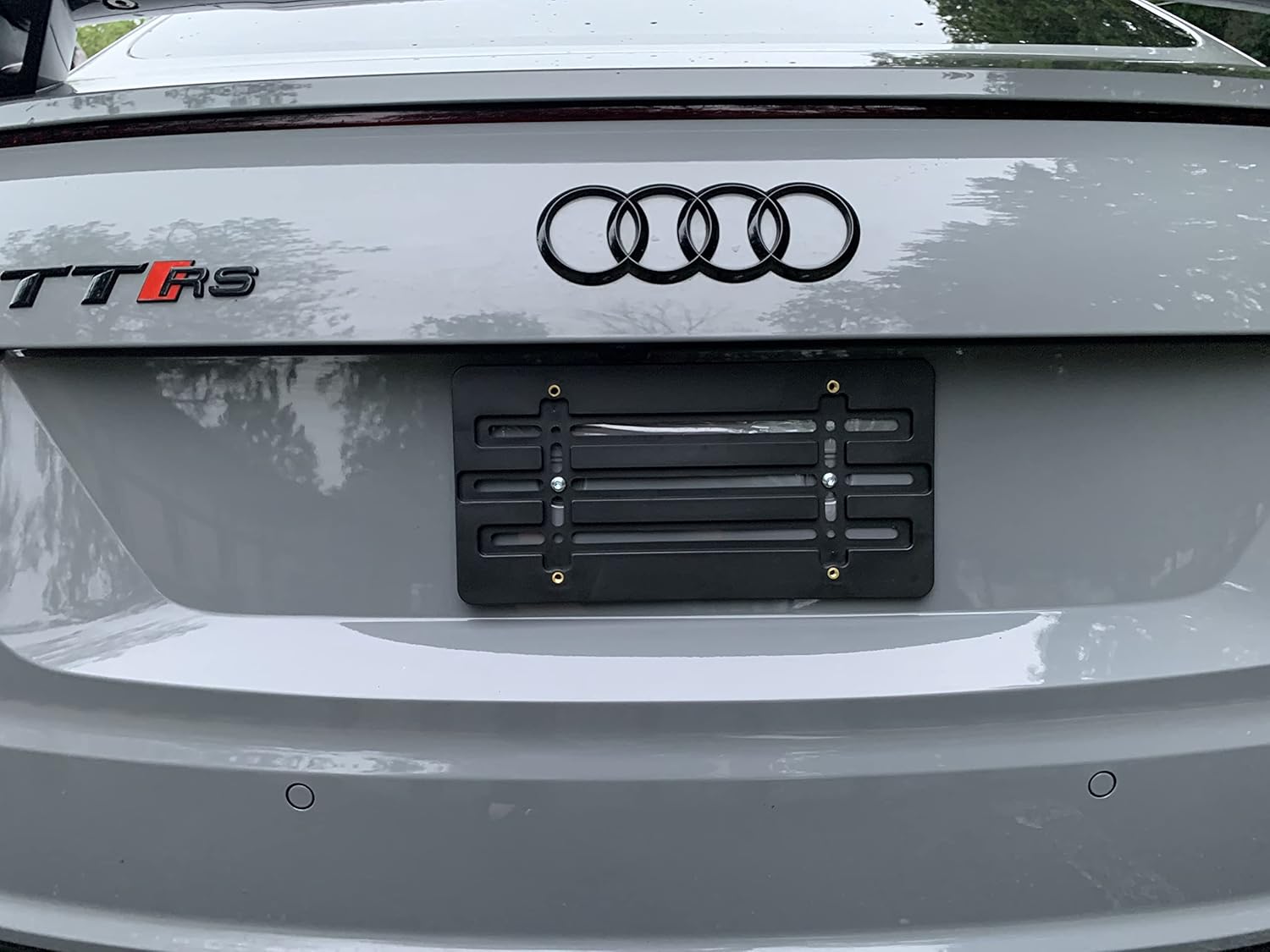 Soporte de placa de parachoques trasero para Audi TT RS 2014-2024, juego de soportes de placa con 6 tornillos únicos y kit de llave, kit de montaje