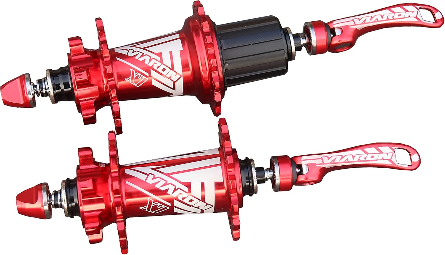 VIARON MTB Quick Release Axle Front and Rear Mountain Bike Skewer Set Aluminum Alloy Bicycle Wheel Skewers Hub QR Lever