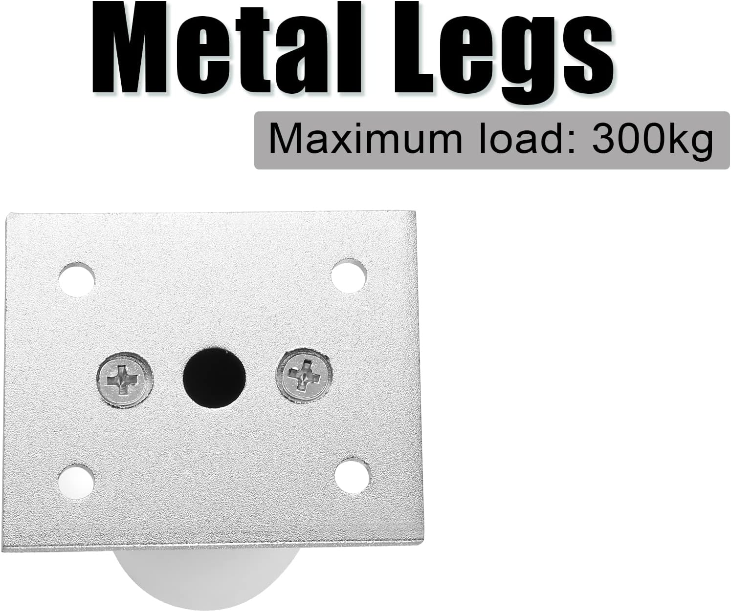 Juego de 4 patas para muebles de 7.87 pulgadas, patas ajustables de aleación de aluminio, pies de soporte de sofá redondos de metal, pies ajustables