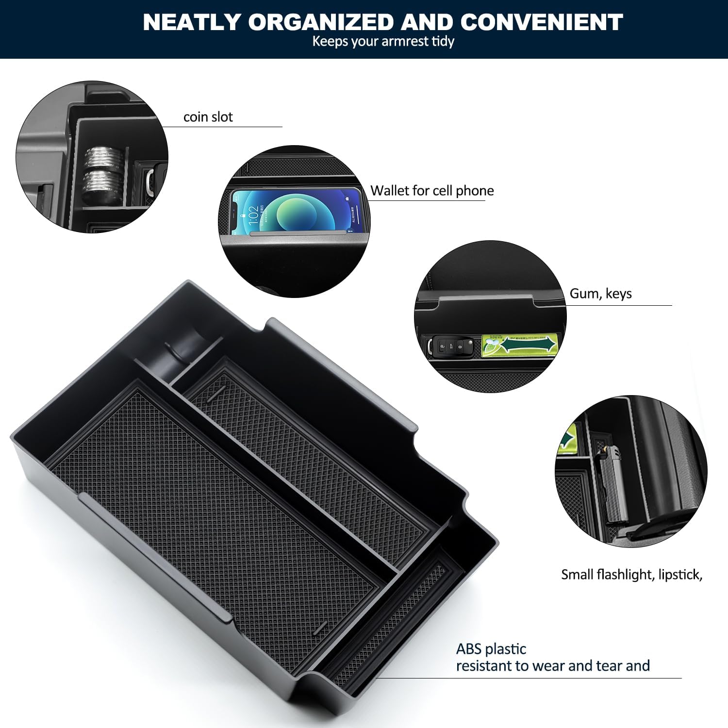 Organizador de consola central para Subaru Crosstrek 2024 (BasePremiumSportLimited) AccesoriosAccesorios Subaru Impreza 2023 2024+, bandeja