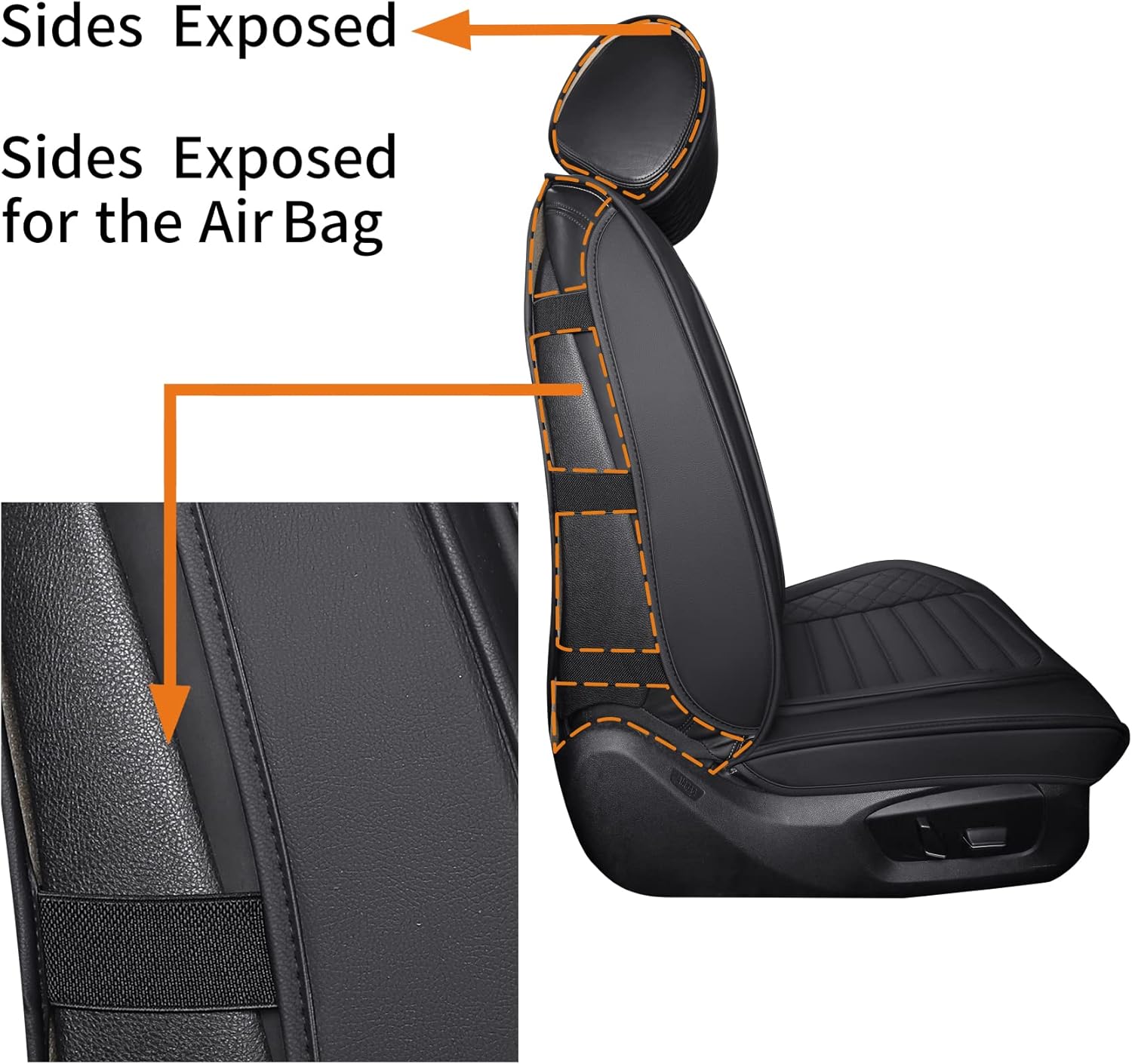 Aierxuan – Juego completo de fundas de asiento de cuero impermeable, universales, para Toyota, Corolla, Honda, Civic, Accord, Nissan, Altima,