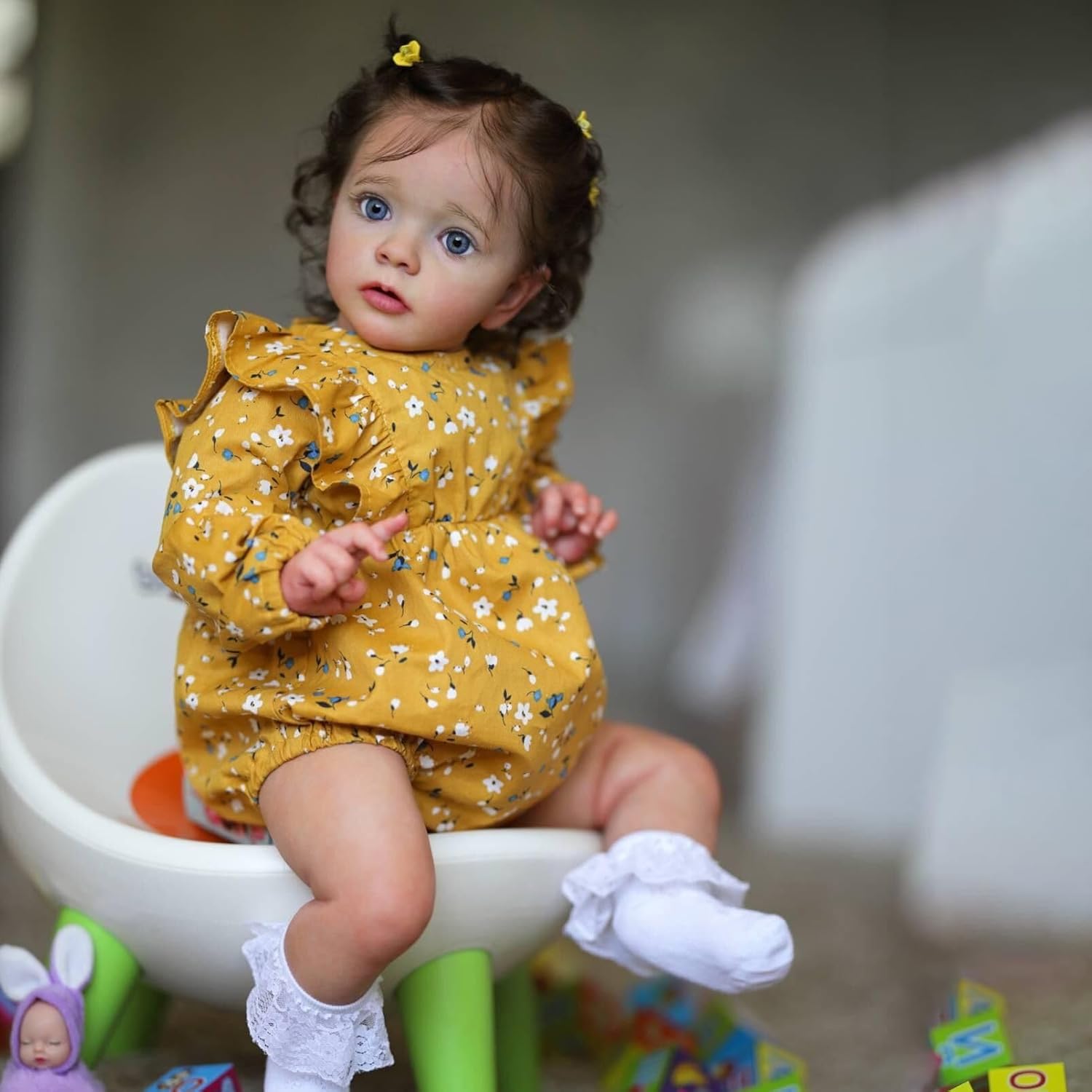 Zero Pam Muñecas de bebé Reborn realistas de 24 pulgadas, muñecas Reborn de niña pequeña con peso 3D de piel real, muñeca de bebé realista que se