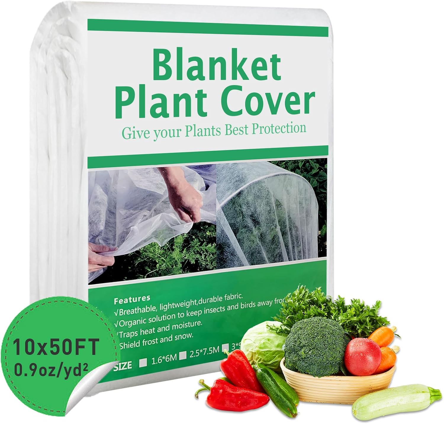 Cubiertas para plantas de protección contra congelación, mantas para protección de plantas al aire libre en invierno, cubiertas flotantes de tela