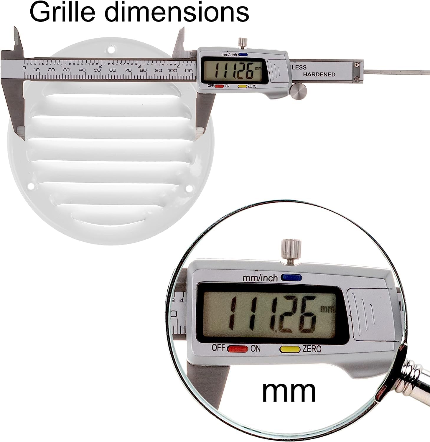 Paquete de 2 cubiertas de ventilación marrones de 4 pulgadas – Ventilación redonda de metal Soffit – Rejilla de ventilación de aire – Cubierta de