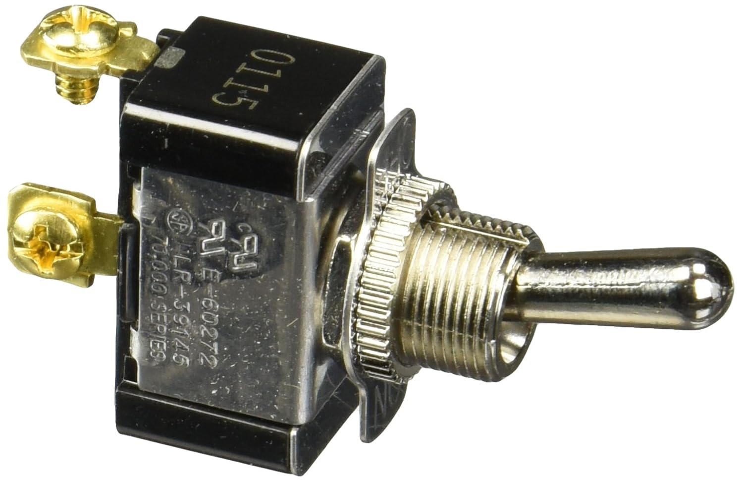 Pollak Interruptor de palanca 34-571P (encendidoapagado), mango plateado