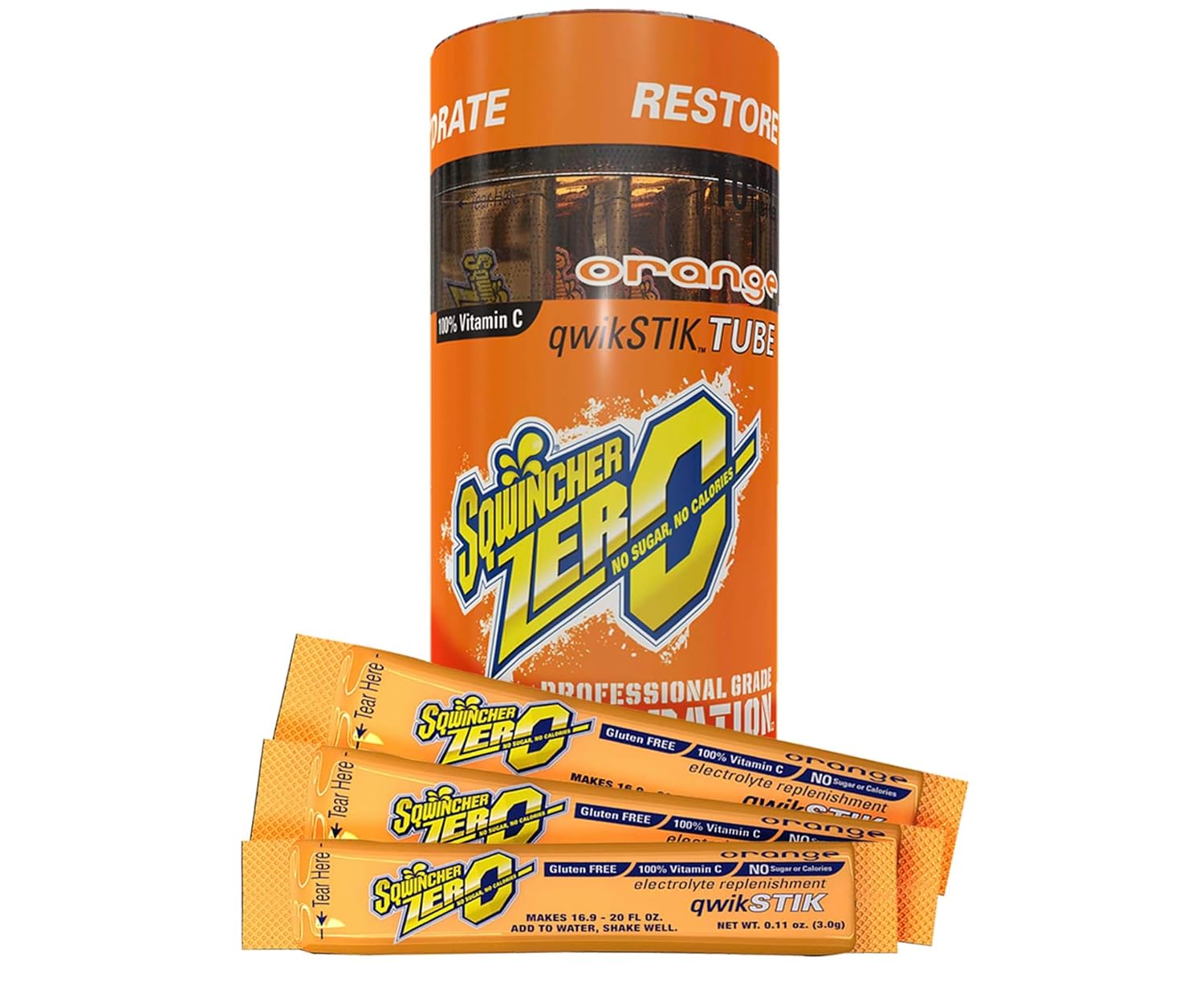 Sqwincher Zero Qwik Stik Sin azúcar, variedad de 4 sabores  Paquete de 400