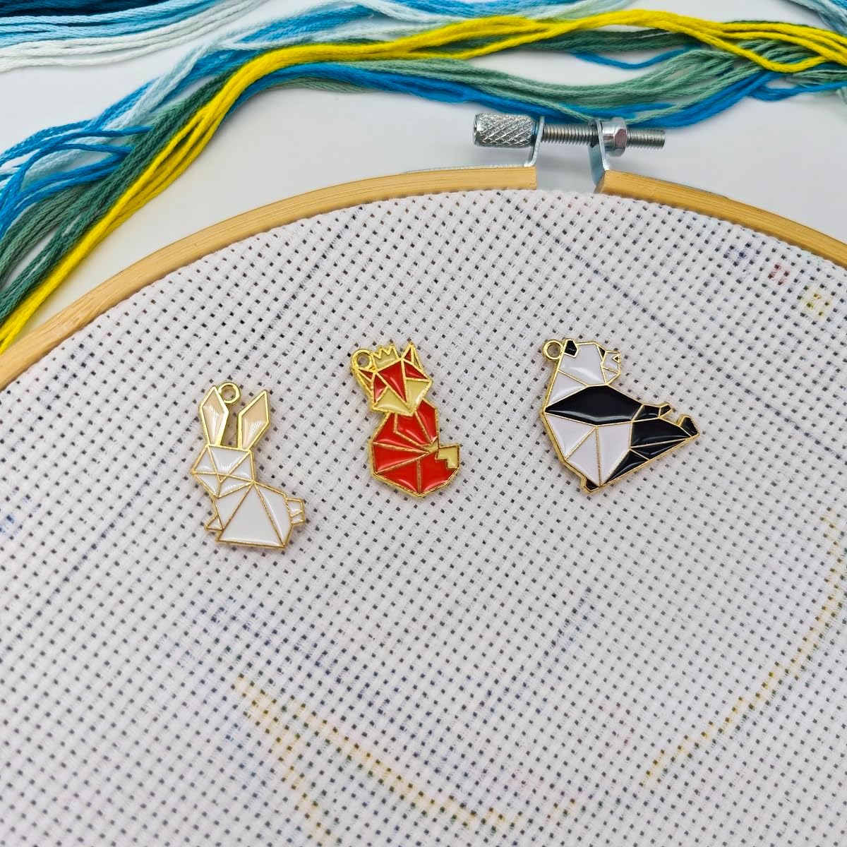3 piezas de agujas geométricas de animales para punto de cruz, imanes para coser bordados y accesorios de costura, esmalte y aguja magnética niñera
