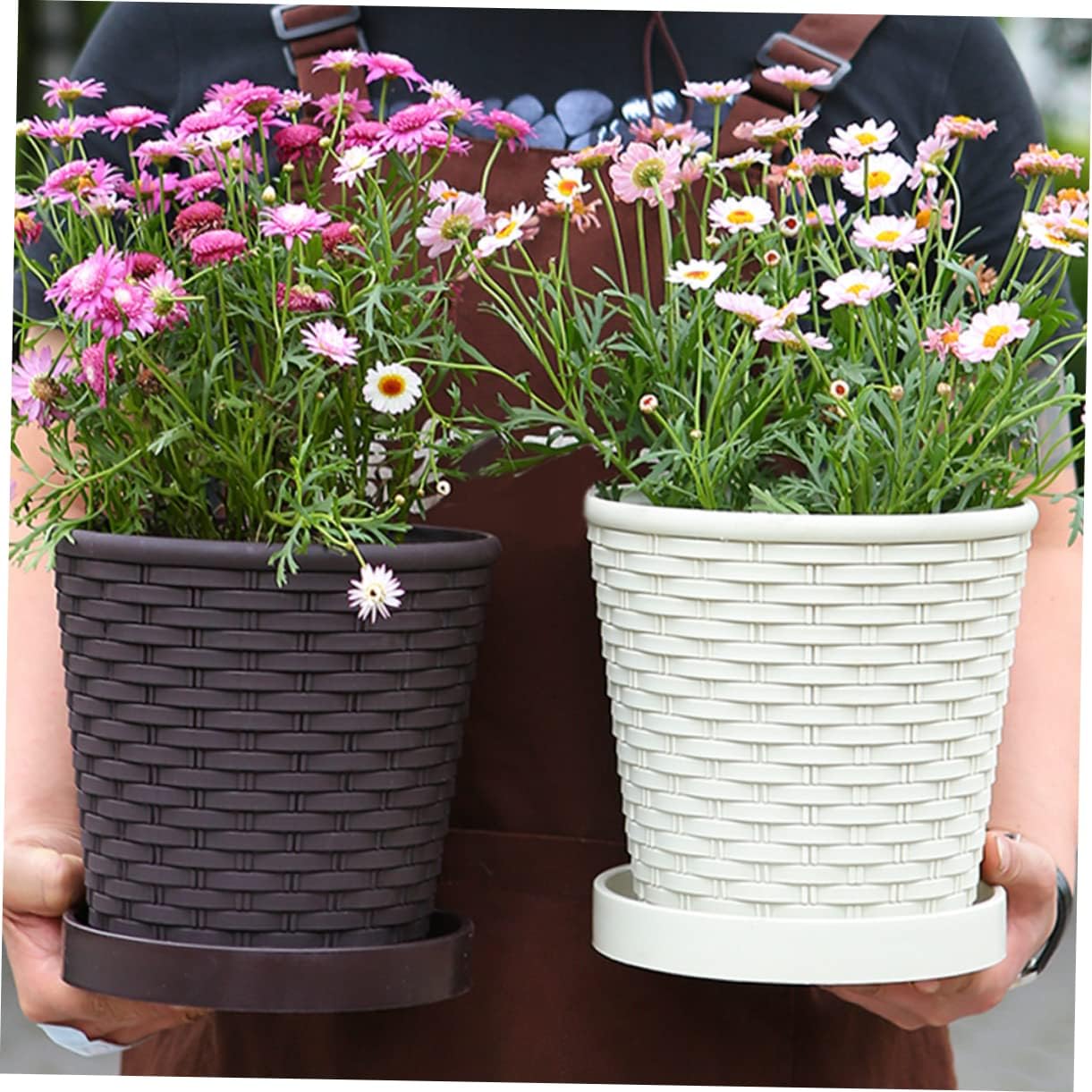 CIYODO 3 juegos de macetas para el hogar, macetas para decoración al aire libre, macetas de jardín, macetas para suculentas, suministros de jardín,