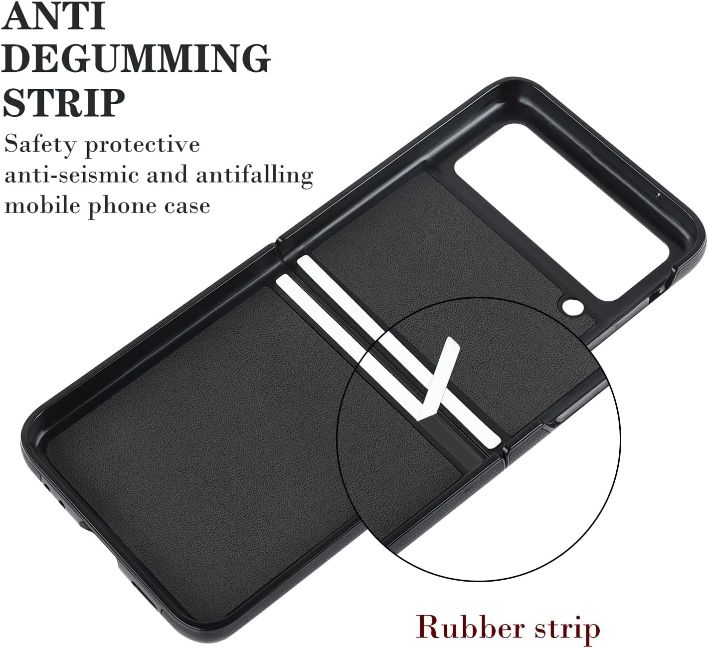 Asuwish Funda de teléfono para Samsung Galaxy Z Flip 3 5G 2021 con correa para la muñeca con cordón, delgada, de piel sintética, a prueba de golpes,