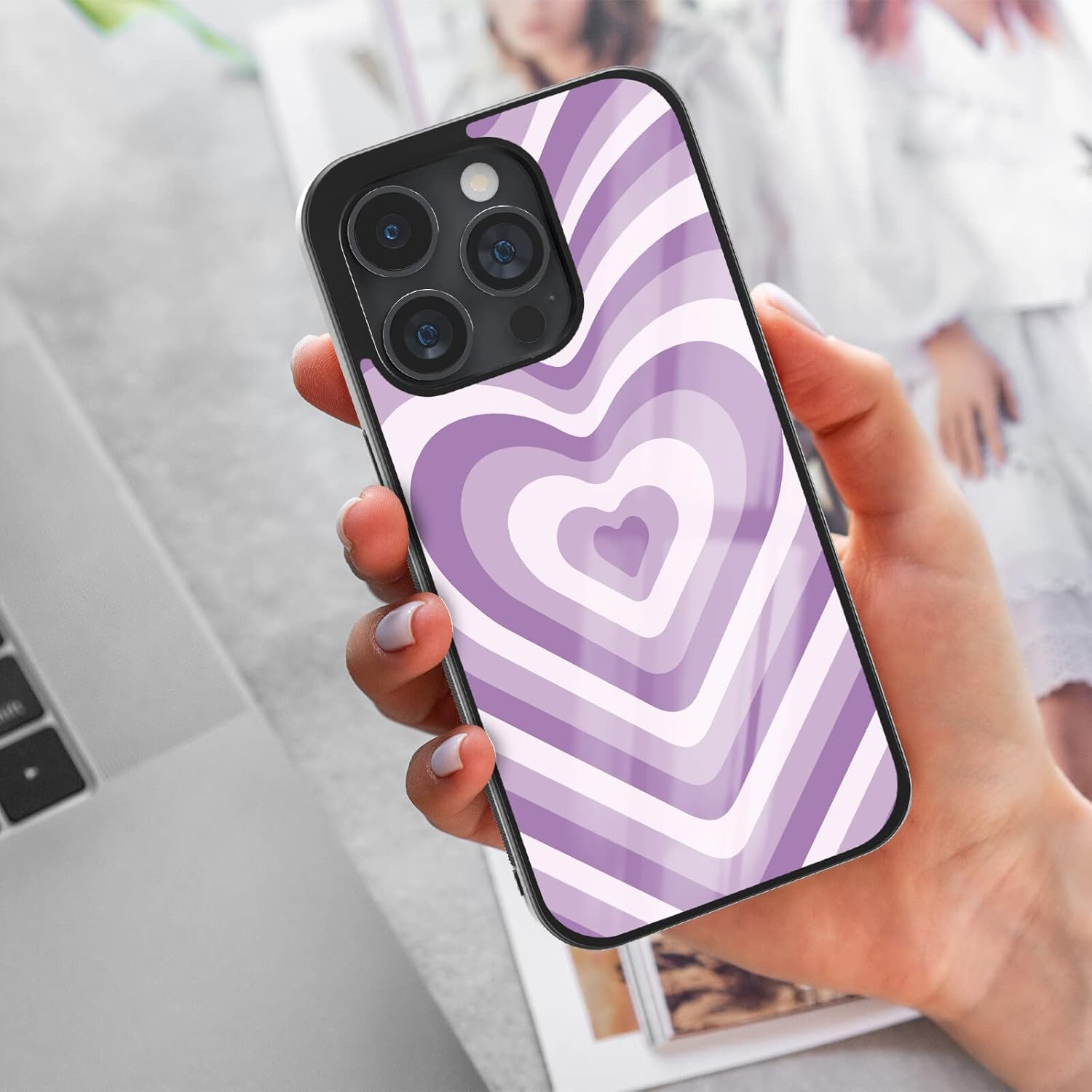 Love Hearts – Fundas de teléfono a la moda, lindas para niñas, estéticas, para iPhone 11, 12, 13, 14 Pro Max Plus Mini Xr Xs, Samsung Note 7, 8, 9,