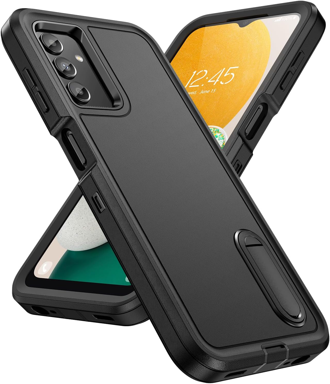 AWZHYDT Funda para Samsung Galaxy A13 5G, Samsung A13 5G con soporte integrado, a prueba de golpes, polvo y caídas, grado militar, funda protectora
