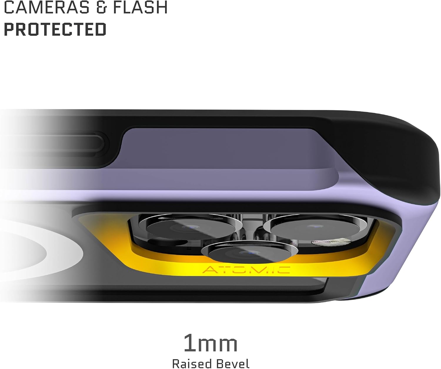 Ghostek Atomic Slim – Funda protectora para iPhone 15 Pro Max, compatible con accesorios MagSafe, marco de metal de aluminio, funda de teléfono