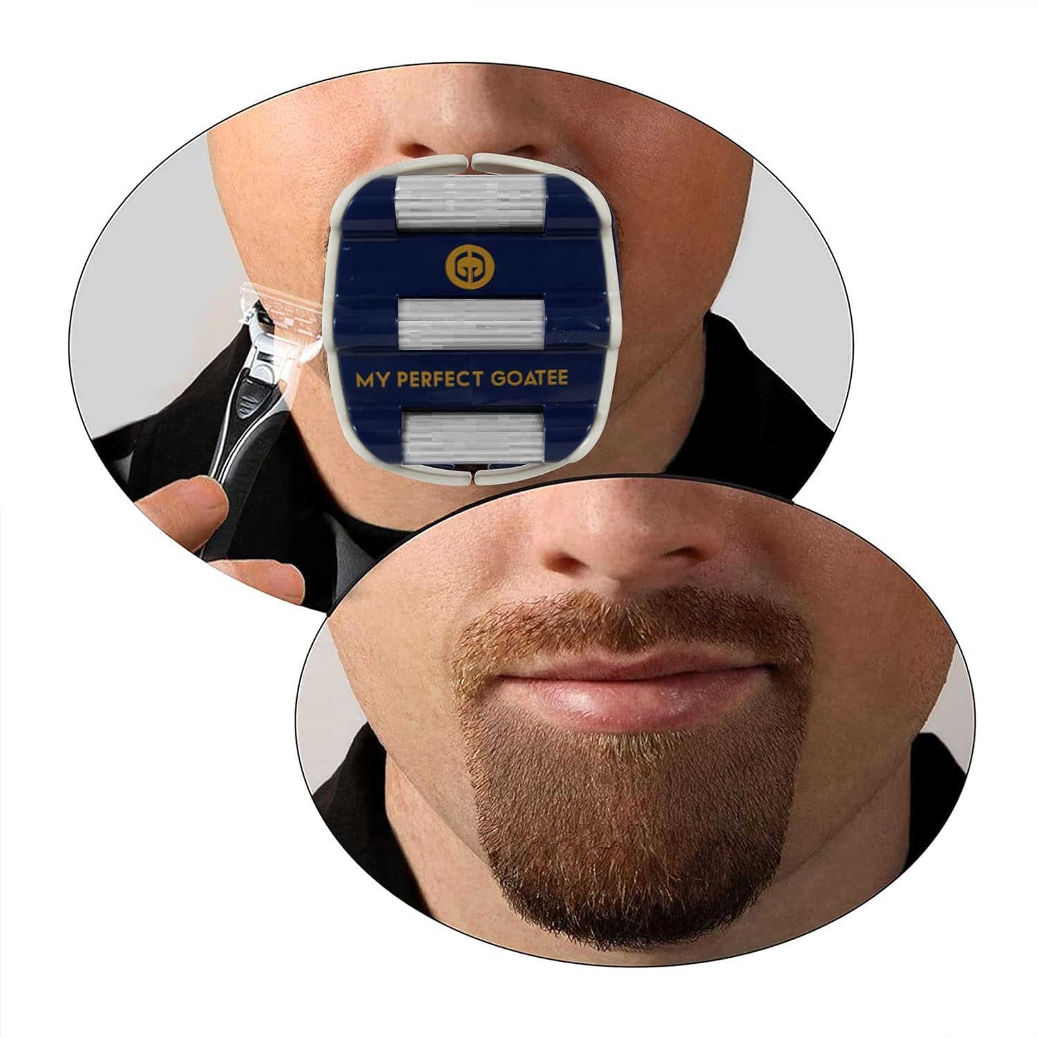 Plantilla de afeitado para hombre, My Perfect Goatee, para crear una barba candado con la forma perfecta, fácil de usar y limpiar, ajustable, se